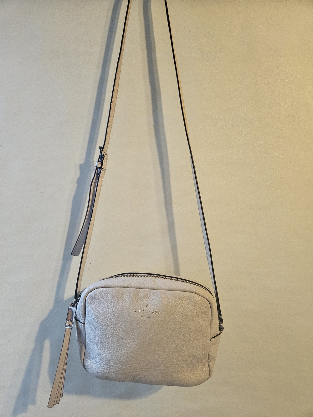 Kate Spade Cream Pebbled Leather Crossbody Bag